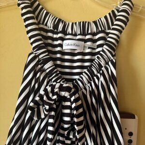 Brand-new Clavin Klein Black and White Maxi Dress